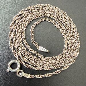 Vintage Milor 23 inch Sterling Silver Rope Chain Necklace 925 Italy 1.5mm  #4